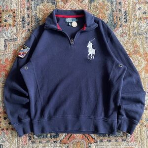 Polo by Ralph Lauren Dark Blue Zip-Up Sweater